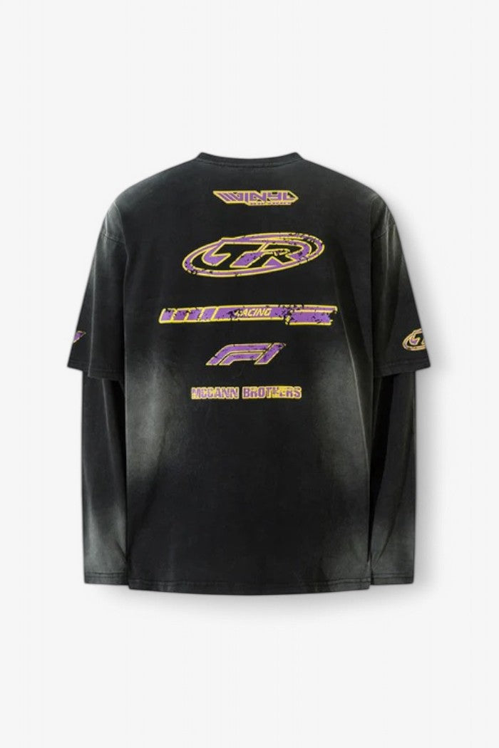 Racing Hand-Painted Long Sleeve T-Shirt