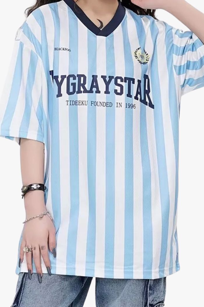 Striped Sports Jersey Tee
