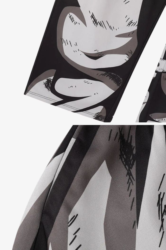 Korean Style Cartoon Print Pants