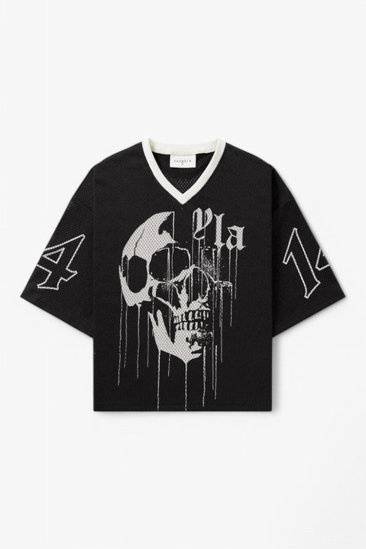 Drippy Skull Cropped Jersey