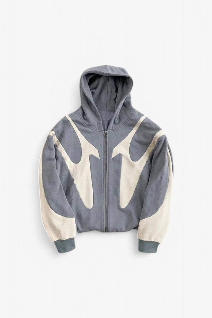 Vintage Varsity Zip-Up Hoodie