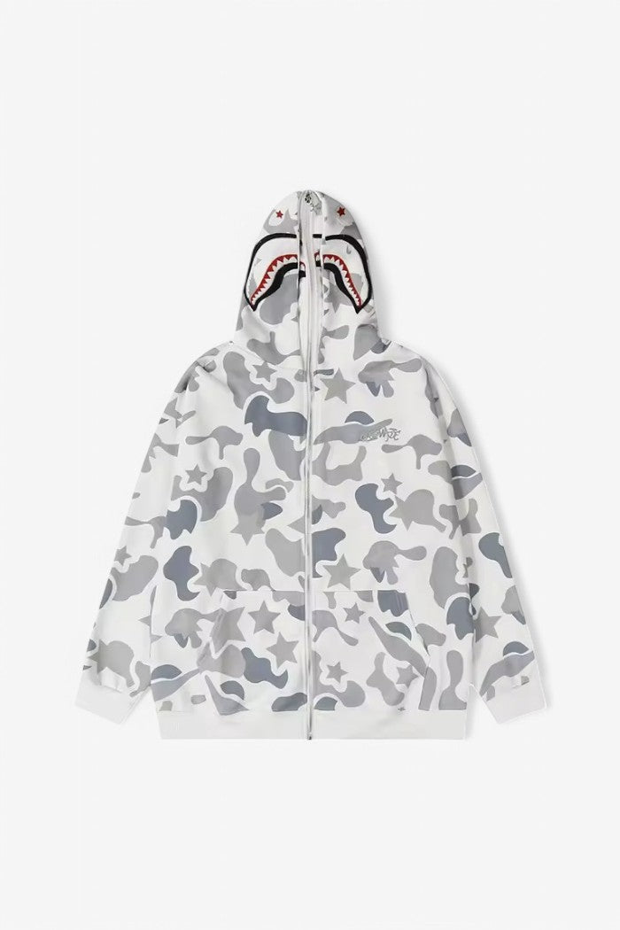 High Street Camouflage Shark Hoodie