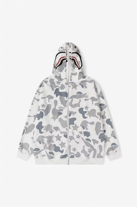 High Street Camouflage Shark Hoodie