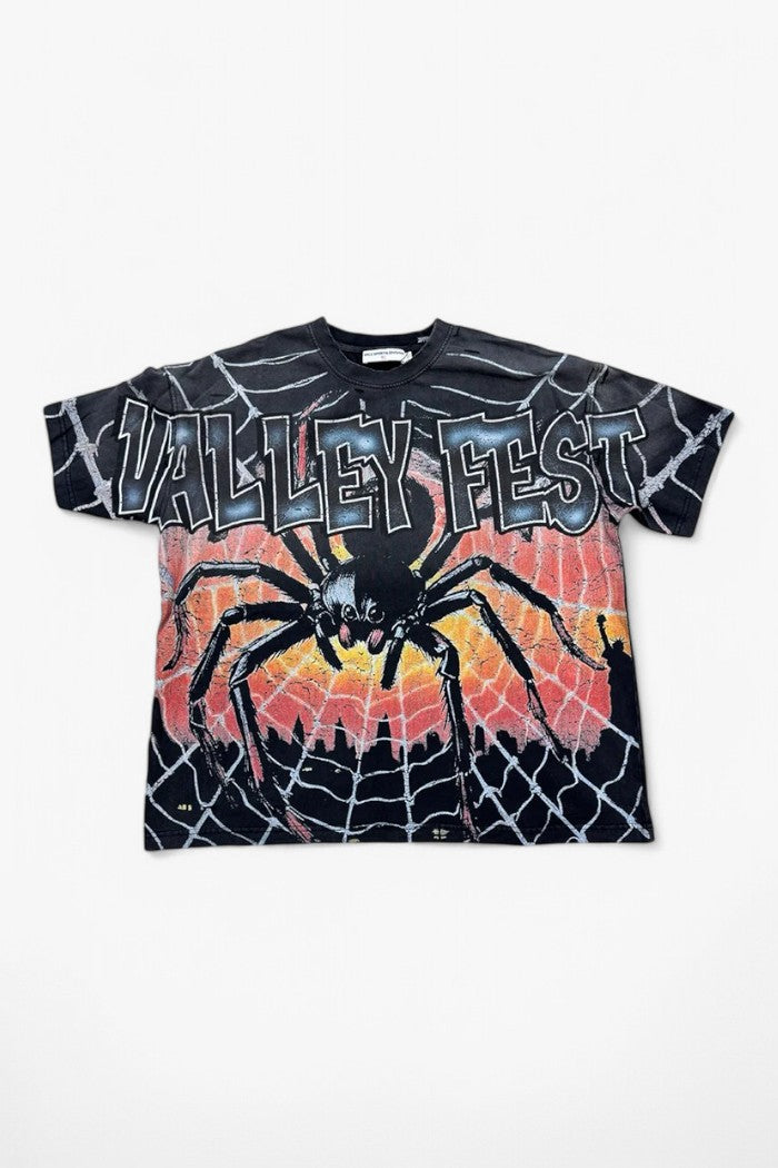 Valley Fest Spider Print Oversized Tee