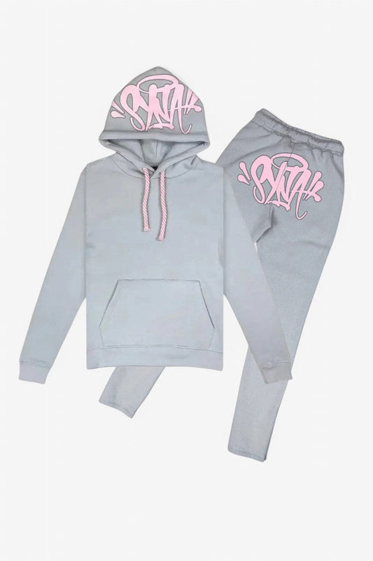 Syna Tracksuit – Grey & Pink