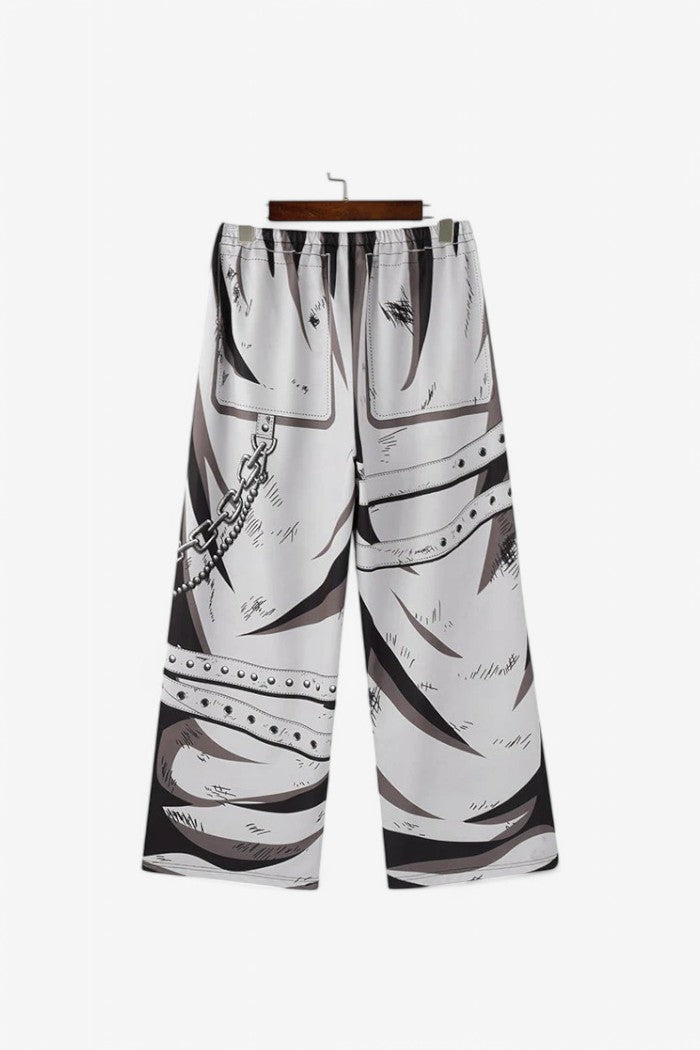 Korean Style Cartoon Print Pants