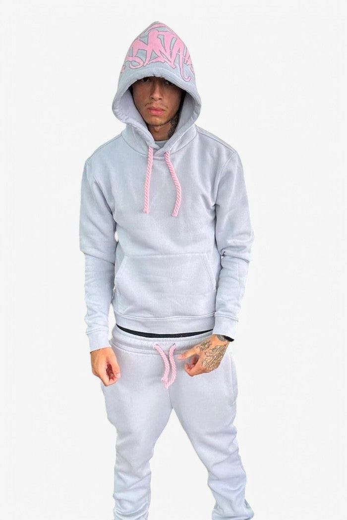 Syna Tracksuit – Grey & Pink