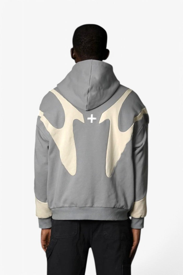 Vintage Varsity Zip-Up Hoodie