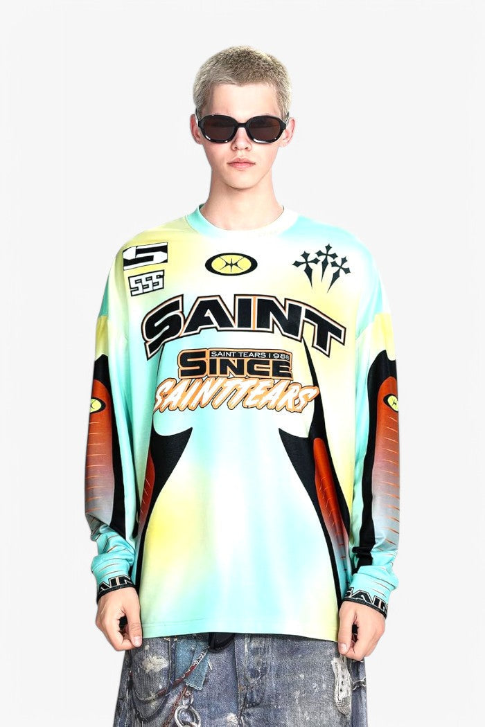 Saint Tear Long Sleeve Racing T-Shirt Yellow