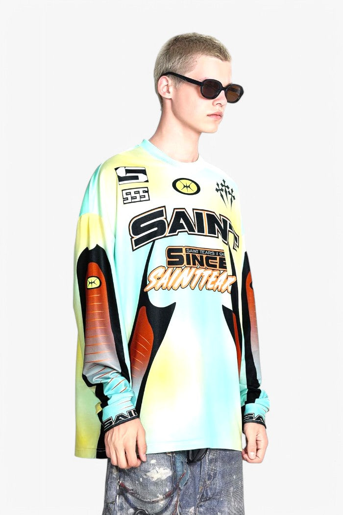 Saint Tear Long Sleeve Racing T-Shirt Yellow